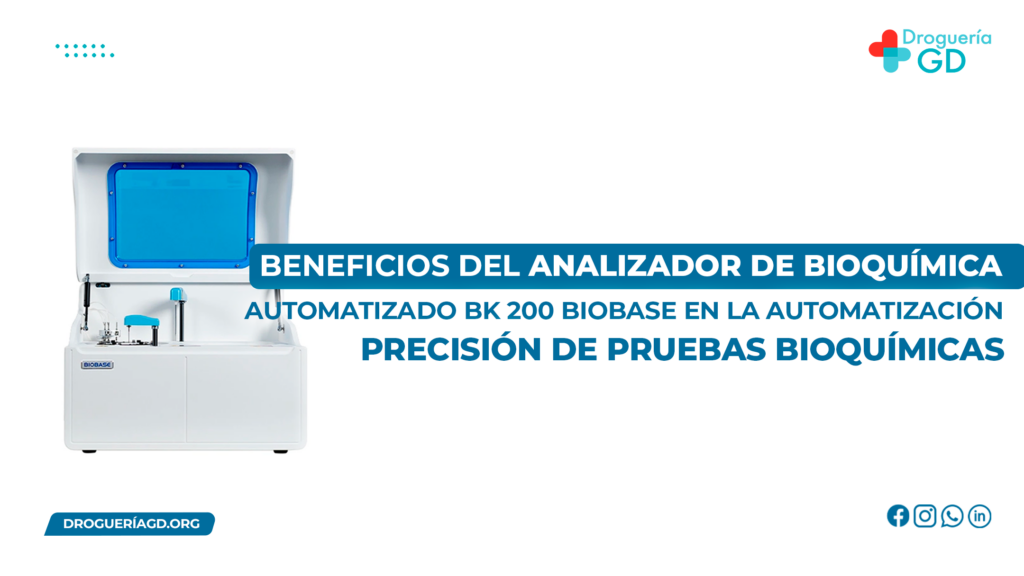 El analizador de bioquímica automatizado BK 200 Biobase es una herramienta esencial para laboratorios clínicos que buscan mejorar la precisión y eficiencia en sus pruebas bioquímicas. Este equipo se destaca por su capacidad de automatizar el proceso de análisis, lo que reduce significativamente el tiempo de respuesta y minimiza los errores humanos, permitiendo a los laboratorios ofrecer resultados más confiables y rápidos a sus pacientes.